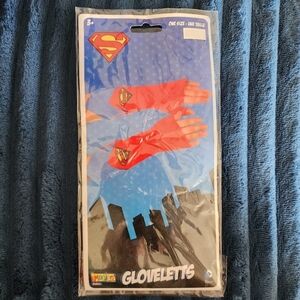 NWT Super Girl Glovelettes Child's One Size OS Cosplay Halloween Costume NEW
